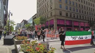 Iranian Rally in Downtown Montreal and a short walk - Summer 2023