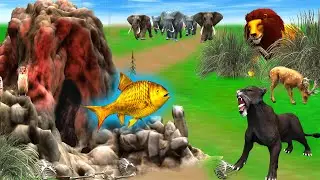 रहस्यमयी गुफा शेर काला पैंथर और जादुई मछली Rahasyamayi Gufa Sher Black Panther Aur Jadui Machli Fish