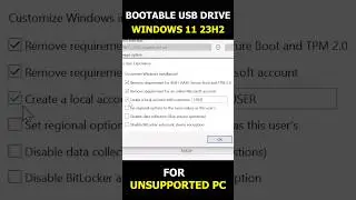 Install Windows 11 23H2 on unsupported PC using Rufus