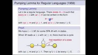 Automata Theory - Pumping Lemma for Regular Languages