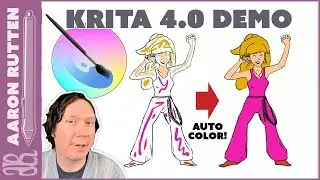 Krita 4.0 New Features - Color Line Art FASTER + More