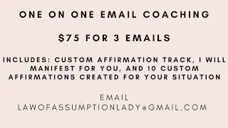 One on one email coaching with me! Get your manifestations FAST!