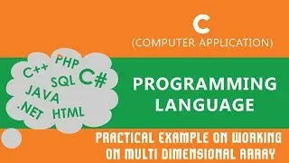 21 . | Practical Example On Working On Multi Dimensional Array | - C Language