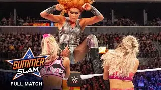 FULL MATCH: Carmella vs. Flair vs. Lynch – SmackDown Women’s Title Match: SummerSlam 2018