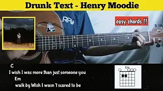 chord guitar ( drunk text - Henry Moodie ) Tutorial easy for beginners