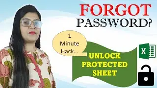 Unlock protected sheets in Excel without password | How to  unprotect excel sheet