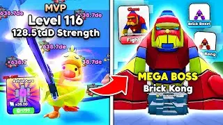 I Destroyed NEW Brick Kong MEGA BOSS and Got BEST Aura in Pull a Sword! (Roblox)