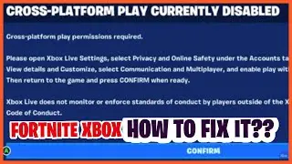 CROSS PLATFORM PLAY CURRENTLY DISABLED FORTNITE XBOX | How To Fix Cross Platform Play Disabled