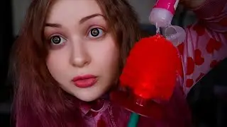 АСМР 🔪 ПОХИТИЛА ТЕБЯ ЧТОБЫ СДЕЛАТЬ МАКИЯЖ СЛЮНКОЙ 💄🐌 ASMR SPIT PAINTING your Makeup