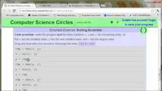 Computer Science Circles 2X : "Sorting Scramble"