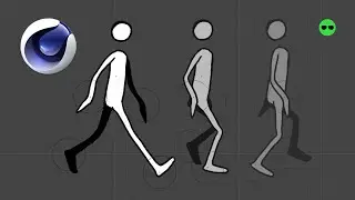 Cinema 4D : 2D Character Walk Cycle