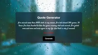 How To Create Random Quote Generator Using React Js || Quote Generator Using React Js