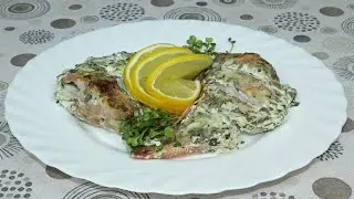 Морской окунь в сметанной заливке. Готовим вкусную рыбу