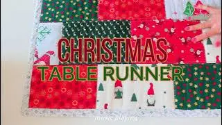 Quilted Christmas table runner