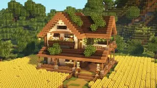 [Minecraft] 🌾 Aesthetic Farm House Tutorial / Mizuno's 16 Craft Resource Pack