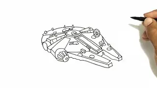 How to Draw the Millennium Falcon from Star Wars