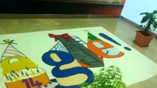 Google sand mural at hyd office(2)