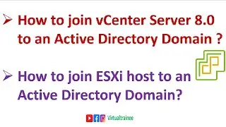 How to join vCenter Server to an Active Directory Domain ? | How to join vCenter 8.0 is in domain ?