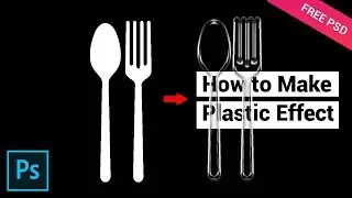 How to Make a Plastic Effect Spoon and Fork - Tutorial Photoshop CC 2020