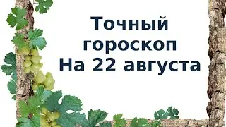 Точный гороскоп на 22 августа. Для каждого знака зодиака.