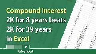 Compound Interest in Excel - start investing early by Chris Menard