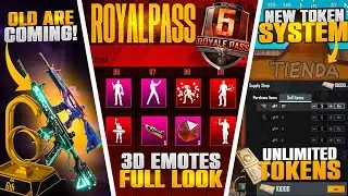 A6 Royal Pass 3d Emotes Full Look? | Unlimited Tokens System | Old Guns Are Coming Back | Pubgm 3.1