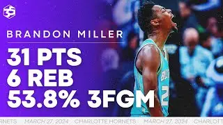 Brandon Millers Leads Hornets to Win with 31 PTS vs Cavs | 3/27/24