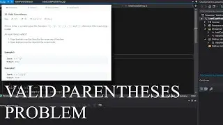 C++ LeetCode problem 01 - Valid parentheses using stack