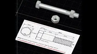 AutoCAD : How to draw a 3D Nut and Bolt