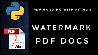 Add watermark to pdf files | pdf handling with python | 