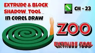 Extrude and Block Shadow Tool in CorelDraw - CorelDraw Full Course | Ch - 23