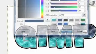 How to create a water-like text effect in GIMP