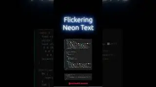 Flickering neon animation with CSS and HTML 