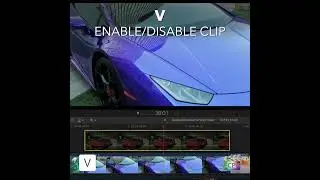 Final Cut Pro Shortcut | V | Enable/Disable Clip