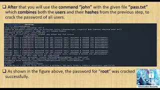 Password Cracking Tools: (John the Ripper - Johnny and Hashcat)