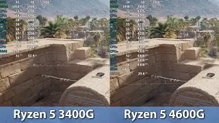 Ryzen 5 3400G vs Ryzen 5 4600G in 5 Games iGPU Comparison