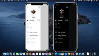 SwiftUI: Hamburger Menu With Dark Mode Toggle Switch - Slide Menu Using SwiftUI - SwiftUI Tutorials