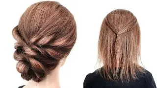 Прическа за 1 Минуту. на КОРОТКИЕ ВОЛОСЫ.  Hairstyle in 1 Minute. on SHORT HAIR.