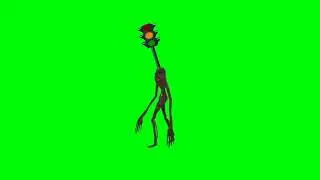 Traffic light head Green Screen