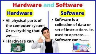 Difference between Hardware and Software | hardware vs software | what is software