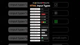 HTML input types | html css full course| javascript 