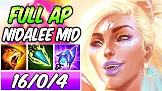 S+ CLEAN PLAYS! OCEAN SONG NIDALEE MID FULL AP DARK HARVEST | Build & Runes | League of Legends