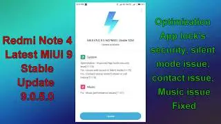 MIUI 9.0.5.0 GLOBAL STABLE UPDATE in Redmi Note 4 || Miui9 new update || Bug Fix || Latest update