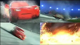 104 Lightning McQueen's Best Moments of Cars 3 Crashes!