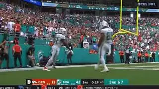 Tua Tagovailoa 19 Yard Touchdown Pass to Raheem Mostert | Broncos vs Dolphins