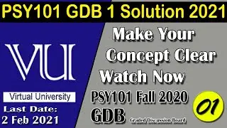PSY101 GDB 1 Solution 2021 | PSY101 Fall 2020 | Virtual University | AM Knowledge Official
