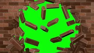 Satisfying Bricks Falling Out - Destruction Green Screen Pack