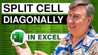 Excel - Split Cell Diagonally and Display Two Numbers In One Cell - Episode 790