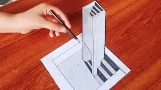 very Easy 3D Drawing on paper - How To Draw 3D Drawing