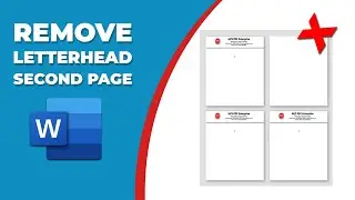 How to remove letterhead from second page in word